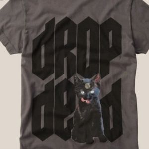 *Early Print DROPDEAD Satanic Kitty 'inside out' distressed print Short Sleeve